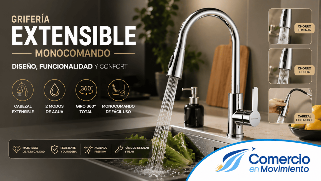 GRIFERIA EXTENSIBLE MONOCOMANDO 16.9