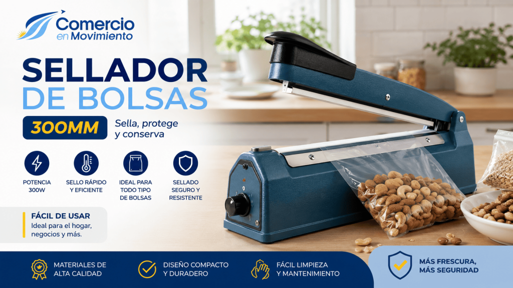 SELLADOR DE BOLSAS 300MM 16.9